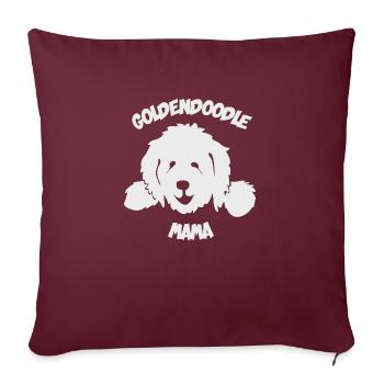 Doodle Mama Mum Mother Goldendoodle - Sofa pillowcase 17,3'' x 17,3'' (45 x 45 cm) - burgundy - Front