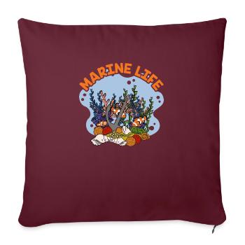 Marine Life by The Manzanita´s - Sofakissenbezug 45 x 45 cm - Burgunderrot - Vorne