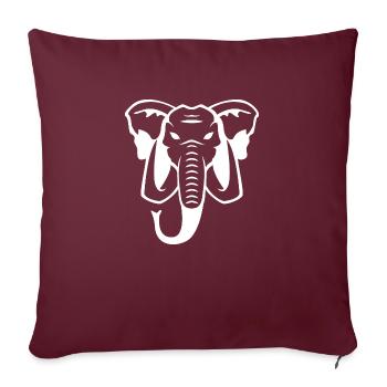Elefant - Sofakissenbezug 45 x 45 cm - Burgunderrot - Vorne