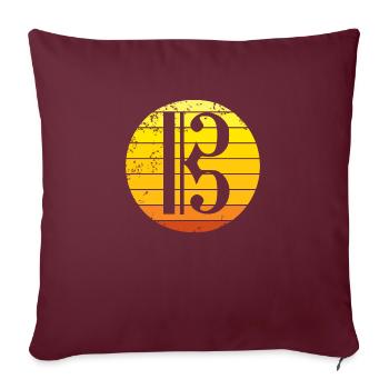 Viola Key Viola Viola Violist - Housse de coussin décorative 45 x 45 cm - bordeaux - Devant