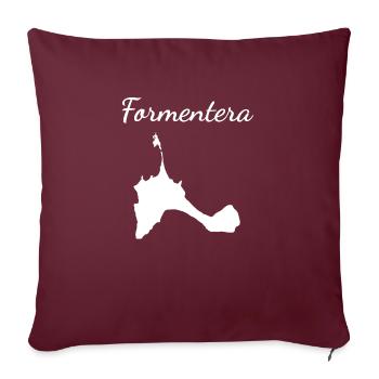 Formentera Îles Baléares Holiday Island Cadeau - Housse de coussin décorative 45 x 45 cm - bordeaux - Devant