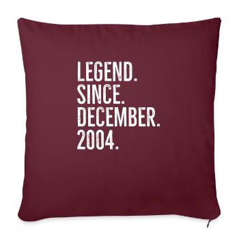 Légende depuis décembre 2004 - Housse de coussin décorative 45 x 45 cm - bordeaux - Devant