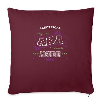 ingénieur électricien mécanicien de ligne en génie électrique - Housse de coussin décorative 45 x 45 cm - bordeaux - Devant