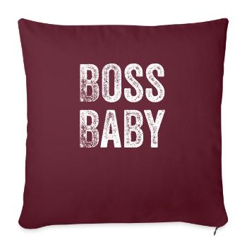 drôle de patron bébé - Housse de coussin décorative 45 x 45 cm - bordeaux - Devant