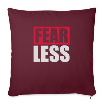 fearless Text Zitat Design - Sofakissenbezug 45 x 45 cm - Burgunderrot - Vorne