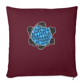rainbow funny sayings joke geek quote happy - Sofakissenbezug 45 x 45 cm - Burgunderrot - Vorne