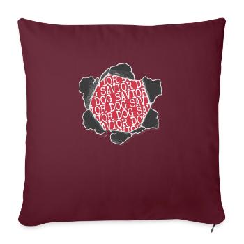 Sauvetage actuel des animaux de protection des animaux - Housse de coussin décorative 45 x 45 cm - bordeaux - Devant