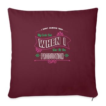 backend developer funny awesome sayings - Sofakissenbezug 45 x 45 cm - Burgunderrot - Vorne