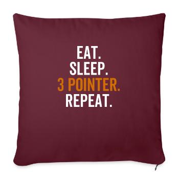 Manger dormir 3 Pointeur Répéter - Housse de coussin décorative 45 x 45 cm - bordeaux - Devant