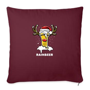 CHRISTMAS BEER 3 - Sofakissenbezug 45 x 45 cm - Burgunderrot - Vorne