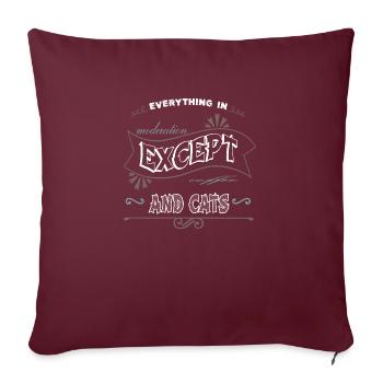 birthday present idea cat butt tshirts cat humor - Sofa pillowcase 17,3'' x 17,3'' (45 x 45 cm) - burgundy - Front