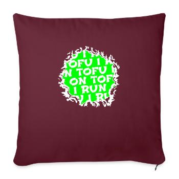 végétarien blague anniversaire plante go vegan légume - Housse de coussin décorative 45 x 45 cm - bordeaux - Devant