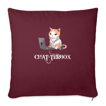 Chat-terbox - Sofakissenbezug 45 x 45 cm - Burgunderrot - Vorne
