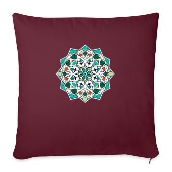 Folklore oriental - Housse de coussin décorative 45 x 45 cm - bordeaux - Devant