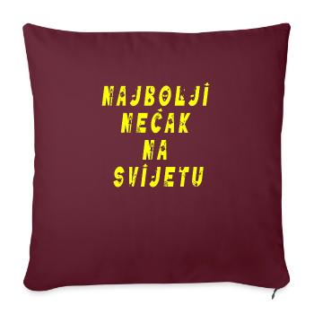 Najbolji necak tetka mère Croatie Balkans Serbie - Housse de coussin décorative 45 x 45 cm - bordeaux - Devant