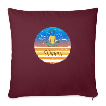 Adoptez l'immobilité : trouvez la sérénité avec style - Housse de coussin décorative 45 x 45 cm - bordeaux - Devant