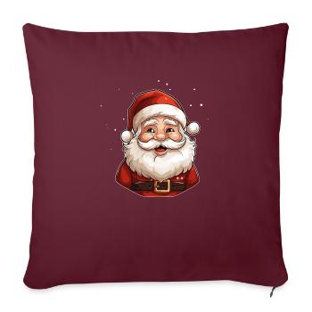 Santa Claus - Sofakissenbezug 45 x 45 cm - Burgunderrot - Vorne