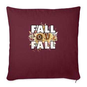 Chute, amour, chute - Housse de coussin décorative 45 x 45 cm - bordeaux - Devant