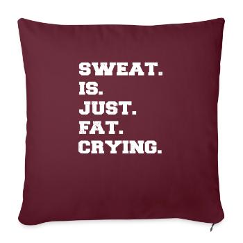 drôles dictons amour idée présente happy churrascada - Housse de coussin décorative 45 x 45 cm - bordeaux - Devant