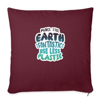 Réduire le plastique - Housse de coussin décorative 45 x 45 cm - bordeaux - Devant