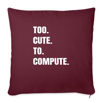 dictons blagues présenter hacker fans analyste bday - Housse de coussin décorative 45 x 45 cm - bordeaux - Devant