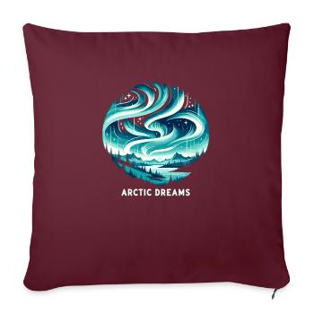 Murmures de l’Arctique - Housse de coussin décorative 45 x 45 cm - bordeaux - Devant
