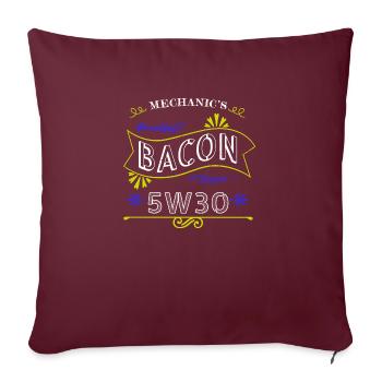 Sweat-shirt de baseball Funny Diesel Mechanic Fun - Housse de coussin décorative 45 x 45 cm - bordeaux - Devant