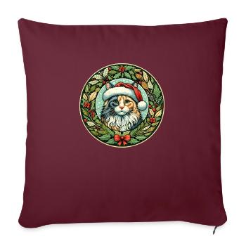 Diluer Calico Noël - Housse de coussin décorative 45 x 45 cm - bordeaux - Devant
