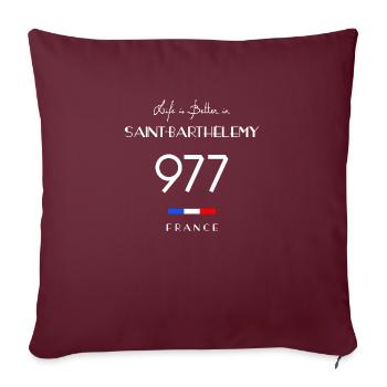 La vie à SAINT-BARTHÉLEMY 977 France Gustavia - Housse de coussin décorative 45 x 45 cm - bordeaux - Devant