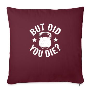 Pour les mordus de fitness qui ont le sens de l’amusement - Housse de coussin décorative 45 x 45 cm - bordeaux - Devant