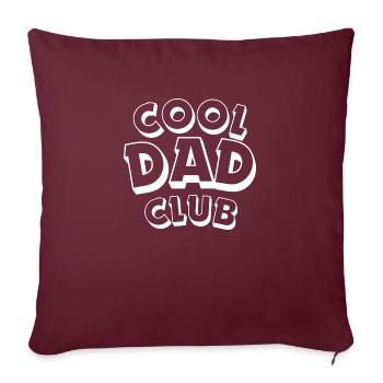 Cool Dad Club - Sofakissenbezug 45 x 45 cm - Burgunderrot - Vorne