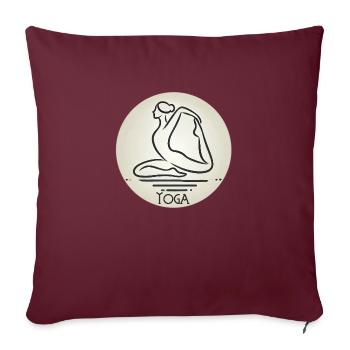 Yoga - Sofakissenbezug 45 x 45 cm - Burgunderrot - Vorne