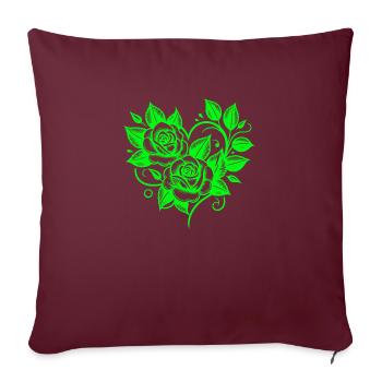 La beauté de la rose rouge : un symbole intemporel de l’amour - Housse de coussin décorative 45 x 45 cm - bordeaux - Devant