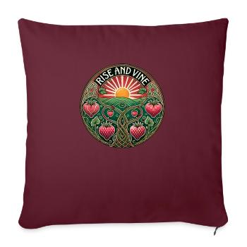 Rise and Vine - Sofa pillowcase 17,3'' x 17,3'' (45 x 45 cm) - burgundy - Front