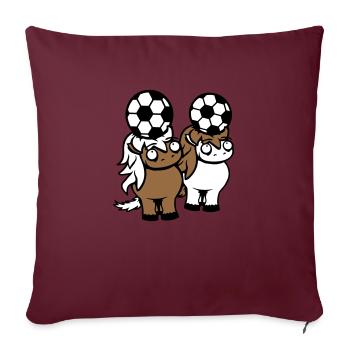 Horses Soccer Team Ball Game Header Club Fan - Sofa pillowcase 17,3'' x 17,3'' (45 x 45 cm) - burgundy - Front