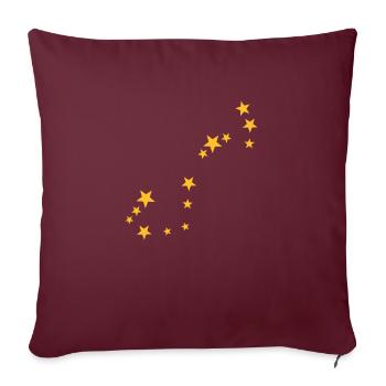 Scorpion signe du zodiaque - Housse de coussin décorative 45 x 45 cm - bordeaux - Devant