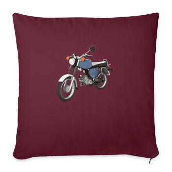 S50 bleu - Housse de coussin décorative 45 x 45 cm - bordeaux - Devant