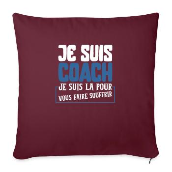 Coach souffrir cadeau - Housse de coussin décorative 45 x 45 cm - bordeaux - Devant