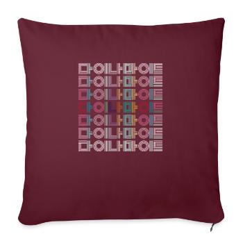 DYNAMIT 2 - Sofakissenbezug 45 x 45 cm - Burgunderrot - Vorne