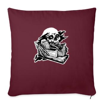 Menuisier Rabot des horreurs - Housse de coussin décorative 45 x 45 cm - bordeaux - Devant