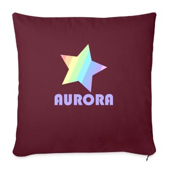 Aurora pastell stella - Sofakissenbezug 45 x 45 cm - Burgunderrot - Vorne