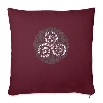 Symbole viking - Housse de coussin décorative 45 x 45 cm - bordeaux - Devant