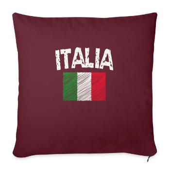 italia - Housse de coussin décorative 45 x 45 cm - bordeaux - Devant