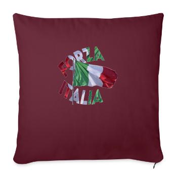 Italiano Forza Italia Calcio Geschenk - Sofakissenbezug 45 x 45 cm - Burgunderrot - Vorne