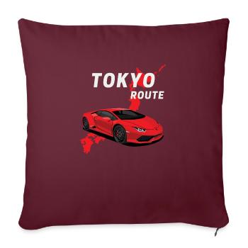 tokyo route - Sofakissenbezug 45 x 45 cm - Burgunderrot - Vorne