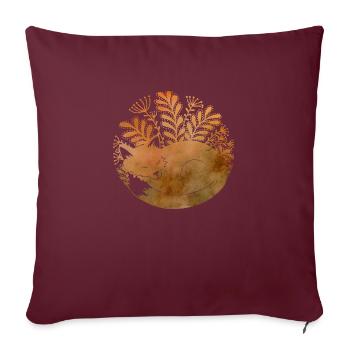 Lis - Renard - Housse de coussin décorative 45 x 45 cm - bordeaux - Devant