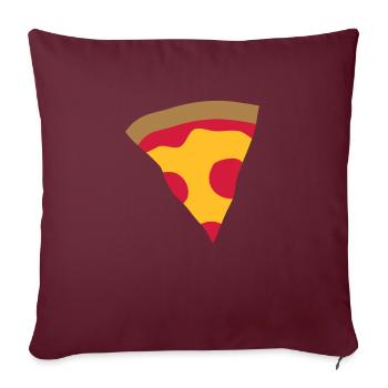 Pizza de restauration rapide - Housse de coussin décorative 45 x 45 cm - bordeaux - Devant