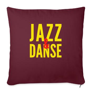 JAZZ et DANSE - Housse de coussin décorative 45 x 45 cm - bordeaux - Devant