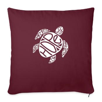 Génial Protéger la tortue Thé biologiste marin - Housse de coussin décorative 45 x 45 cm - bordeaux - Devant