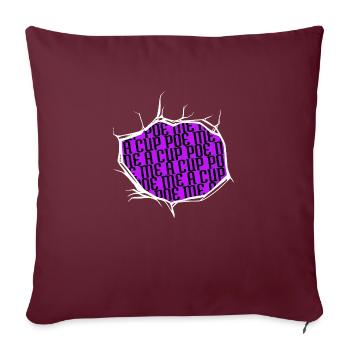 livre dragon cite happy art féminin - Housse de coussin décorative 45 x 45 cm - bordeaux - Devant
